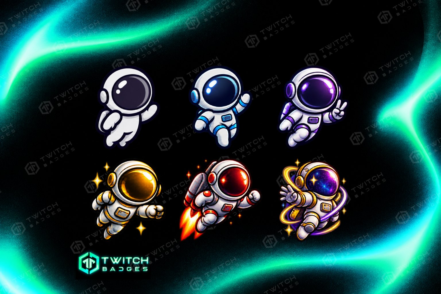 Astronaut V2 Twitch Sub Badges preview