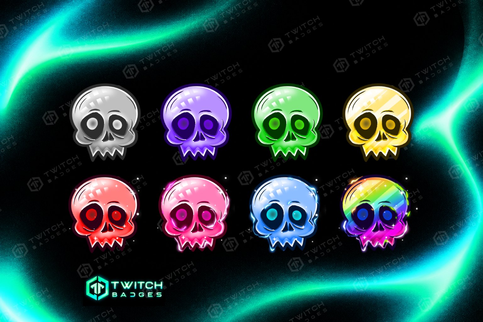 Skull V2 Twitch Sub Badges preview